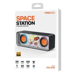 Bluetooth колонка Recci Space RSK-W38 черная