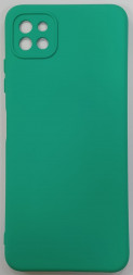 Накладка для Samsung Galaxy A22S силикон матовый зелёный