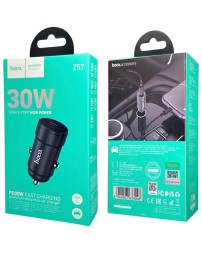 Автомобильное заряд. устр. Hoco Z57 USB-C 30W QC3.0 темно-серый