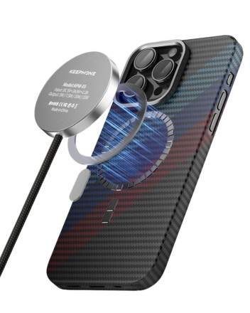  Накладка для i-Phone 15 Pro Keephone Kevilar Magsafe Woven разноцветный