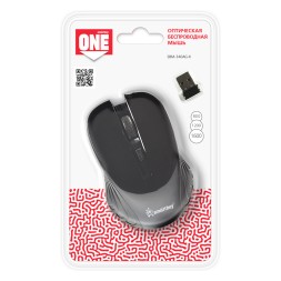 Мышь беспроводная Smartbuy ONE 340AG USB/DPI 800-1200-1600/4 кнопки/1AA черная (SBM-340AG-K)