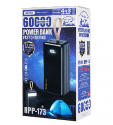 Powerbank REMAX RPP-173 60000mAh 4USB 22.5W черный