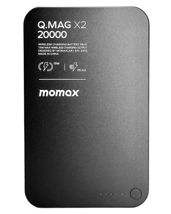  Powerbank магнитный с MagSafe Momax Q. Mag X2 20000mAh/индикатор заряда IP133CND черный