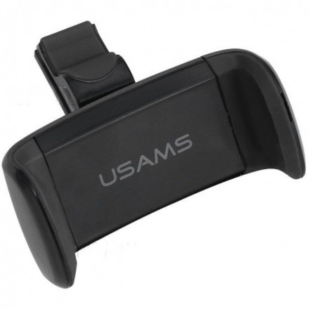 Держатель автомобильный Usams US-ZJ004, C series, для смартфона, пластик, воздуховод черный