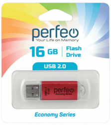 USB флеш накопитель Perfeo 16GB E01 Red economy series