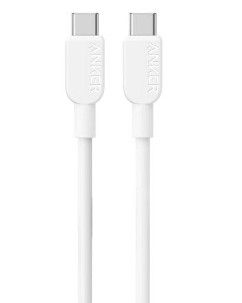  Usb Кабель-зарядка Type-C на Type-C Anker 310 (A81E1621) 60W 0.9м белый