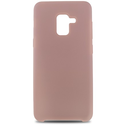  Накладка для Samsung Galaxy A7 (2018)/A8 Plus Silicone cover пудро