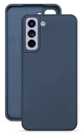  Накладка для Samsung Galaxy S22 Silicone cover без логотипа темно-синяя