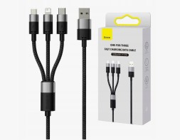 Usb Кабель-зарядка Micro/Lightning/Type-C Baseus Star Speed 1.2м (CAXS000001) чёрный
