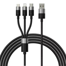 Usb Кабель-зарядка Micro/Lightning/Type-C Baseus Star Speed 1.2м (CAXS000001) чёрный