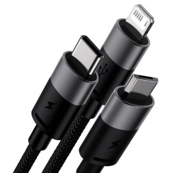 Usb Кабель-зарядка Micro/Lightning/Type-C Baseus Star Speed 1.2м (CAXS000001) чёрный