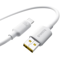 Usb Кабель-зарядка TYPE-C Baseus Foamed Silicone 100W 1м (E0426801) белый