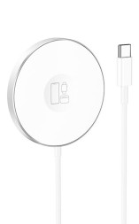 Беспроводное заряд. устр. магнитное Hoco CW41 15W белое