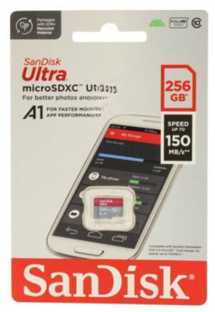  micro SDXC карта памяти SanDisk 256GB Class10 UHS-1 Ultra 150MB/s без ад. (SDSQUAC-256G-GN6MN)