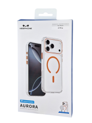 Накладка для i-Phone 17 Pro Keephone Aurora MagSnap оранжево-прозрачный