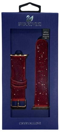  Сменный браслет Swarovski для Apple Watch 42-44-45mm красный