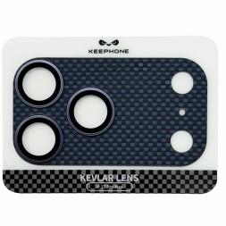 Защитное стекло i-Phone 17 Pro Max на линзы камеры Keephone Kevlar Lens синий