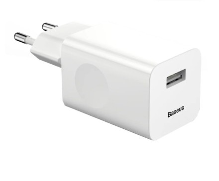  Сетевое зар. устр. Baseus Charging Quick 1USB 3A 24W CCALL-BX02 белое