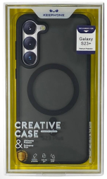 Накладка для Samsung Galaxy S23 Plus Keephone Magsafe series силикон прозрачный темный