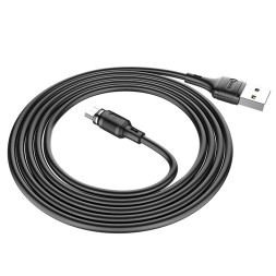 Usb Кабель-зарядка магнитный Micro Hoco X52 Sereno 2.4A 1м силиконовый черный