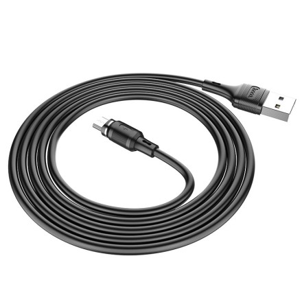  Usb Кабель-зарядка магнитный Micro Hoco X52 Sereno 2.4A 1м силиконовый черный