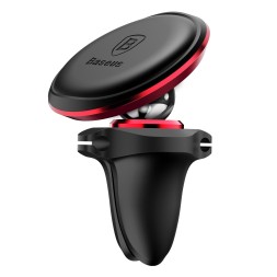 Держатель в автомобиль на торпеду Baseus Magnetic Air с держателем для кабеля SUGX-A09 красный