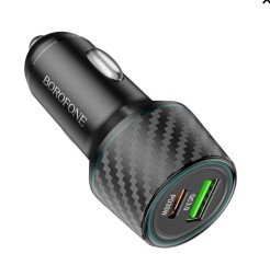 Автомобильное заряд. устр. Borofone BZ21 1USB/1C 48W черное