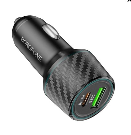  Автомобильное заряд. устр. Borofone BZ21 1USB/1C 48W черное