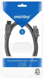 Кабель USB удлинитель Smartbuy папа-мама 1.8 м