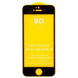 Защитное стекло для i-Phone 5/5s 9D чёрное