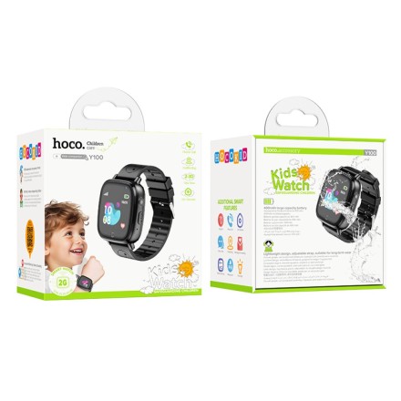  Смарт-часы детские Hoco Y100 Kids Watch черные