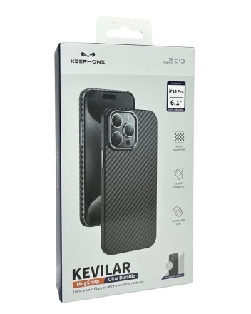  Накладка для i-Phone 14 Pro Keephone Kevilar MagSnap черный