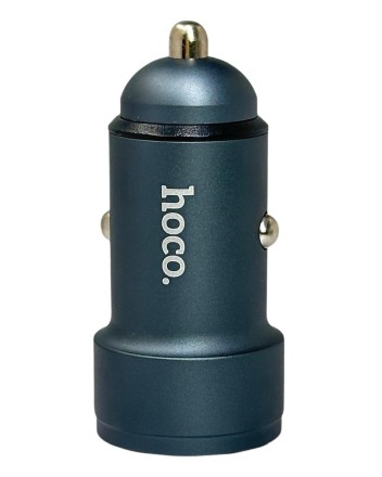  Автомобильное заряд. устр. Hoco Z57A 1USB/1C 30W темно-серый