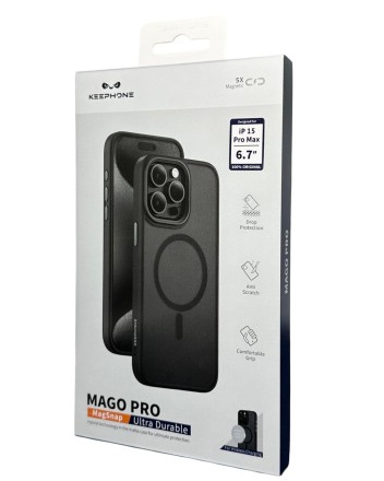  Накладка для i-Phone 15 Pro Max Keephone Mago Pro Magsnap матовый черный