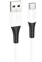Usb Кабель-зарядка Type-C Hoco X82 3A 1м мягкий силиконовый белый