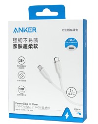 Usb Кабель-зарядка Type-C на Type-C Anker (A8552P22) 240W 0.9м белый