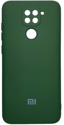  Накладка для Xiaomi Redmi Note 9 Silicone cover зеленая