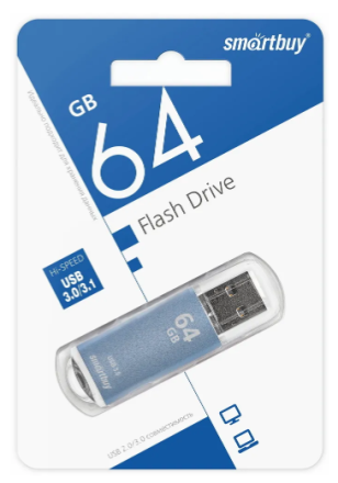  3.0 USB флеш накопитель Smartbuy 64GB V-Cut Blue (SB64GBVC-B3)