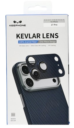  Защитное стекло i-Phone 17 Pro на линзы камеры Keephone Kevlar Lens синий