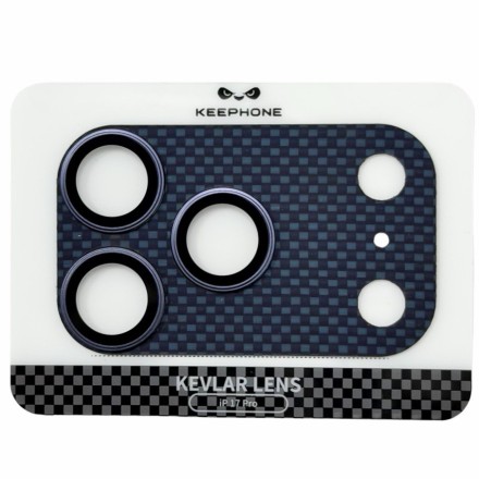  Защитное стекло i-Phone 17 Pro на линзы камеры Keephone Kevlar Lens синий