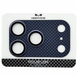 Защитное стекло i-Phone 17 Pro на линзы камеры Keephone Kevlar Lens синий