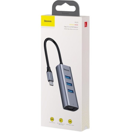  Переходник Baseus Cube Type-C 3.0 на 3xUSB3.0 (CAHUB-M0G)