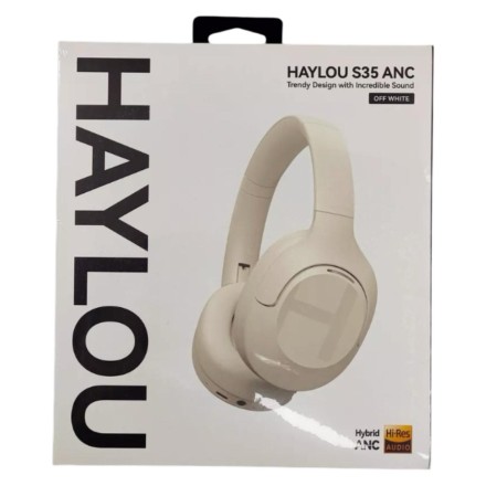  Стереонаушники Bluetooth полноразмерные Haylou S35 ANC белые