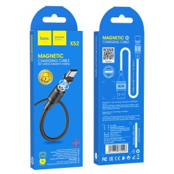 Usb Кабель-зарядка магнитный Type-C Hoco X52 Sereno 3A 1м силиконовый черный