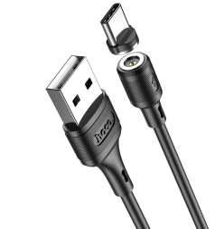 Usb Кабель-зарядка магнитный Type-C Hoco X52 Sereno 3A 1м силиконовый черный