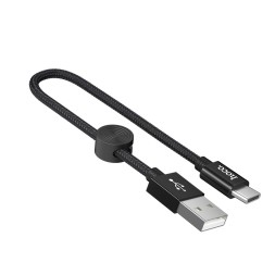 Usb Кабель-зарядка Type-c Hoco X35 Premium 2.4A 25см в тканевой оплётке черный