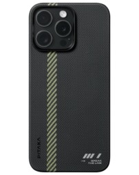 Накладка для i-Phone 15 Pro Max 6.7&quot; Pitaka MagEZ Case 5  (Break the Line)черный, арамид