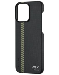 Накладка для i-Phone 15 Pro Max 6.7&quot; Pitaka MagEZ Case 5  (Break the Line)черный, арамид