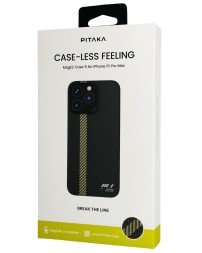 Накладка для i-Phone 15 Pro Max 6.7&quot; Pitaka MagEZ Case 5  (Break the Line)черный, арамид