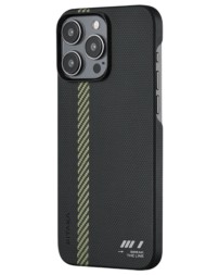 Накладка для i-Phone 15 Pro Max 6.7&quot; Pitaka MagEZ Case 5  (Break the Line)черный, арамид